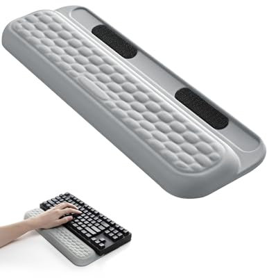 Vaydeer Keyboard Wrist Rest with Stickers, 60%-75% Mechanical Keyboard Support Pad, Desk Ergonomic Cushion for Computer Typing Office Gaming, Arm Hand Palm Soft Memory Foam Carpal Tunnel Relief Gift