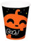 Folat Bicchieri 'Booo BoOo-250 ml-6 pezzi-Decorazioni Di Halloween Con Zucche, Teschi, Pipistrelli, Fantasmi, Ragni, Multicolore, 23869