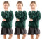 GW CLASSY OUTFIT Girls Boys V Neck (Pack of 3) School Jumpers Kids Long Sleeve Fleece Unisex School Uniform Sweatshirts UK Size (5-13 Years) (13-14 Years, 3x Bottle Green)