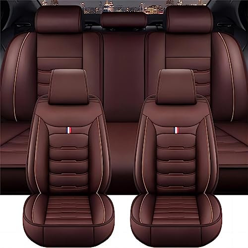 LVTFCO Auto Sitzbezüge für Dacia Solenza/Spring Electric/Spring Electric 2000-2023 2024, Car Seat Covers Autositzbezüge Sitzschoner Auto Zubehör Innenraum,Coffee
