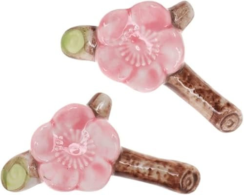 Poggia bacchette for posate cinesi, decorazione da tavola, 4 pezzi Poggia bacchette in ceramica Porta bacchette giapponesi con fiori di ciliegio Porta bacchette Portapenne Portapenne Forniture for sto