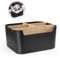 TEKONDA Schreibtisch Organizer Stiftehalter Holz Büro Organizer Tischorganizer Stifte Organizer Zettelbox Holz Schreibtischorganizer für Home Office Kosmetik Küchenutensilien Schwarz