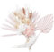The Baked Studio - Dried Flower Cake Topper Set With Dried Palm Spear and Sun Palm Leaf, Pampas and Amaranth For Cake Decorating (Pink Pampas Set)