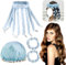 DKDDSSS Heatless Curls Band, Octopus Locken Ohne Hitze, Locken Ohne Hitze (Blau, Extra groß)