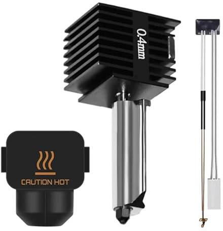 HzdaDeve Hotend für A1 Mini/A1 Druckkopf Upgrade Hohe Temperatur 0.4MM gehärtete Stahldüse Hot End Kit Extruder Ersatz Heizpatrone Thermistor Heizstab für Bambu Lab 3D Drucker