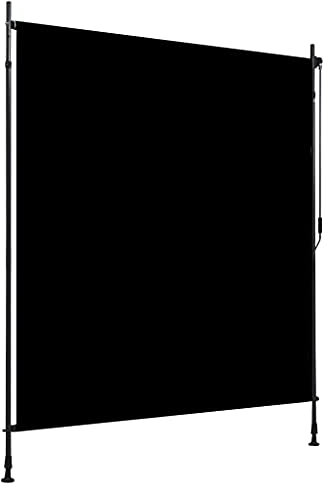 Ailgely Außenrollo Senkrechtmarkise 200 x 270 cm, aussenrollo Wetterfest Windschutz Sichtschutz, Vertikalmarkise für Balkon & Terrasse Anthrazit