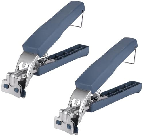 JINJUMEI 2 Pcs Heizplattengreifer aus Edelstahl, Bowl Gripper Clips mit Silikon, Rutschfest Hochtemperaturbeständig zum Küche Verbrühungsschutz für Sicheres Greifen von Pizzablechen in Küchen