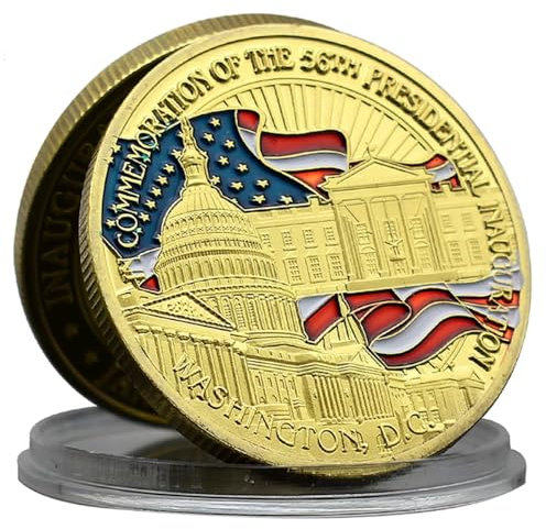 BDJAOZALL Barack Hussein Obama Metall Vergoldet Münze Handwerk 56. Präsident Der Vereinigten Staaten Challenge Coin Sammlung Geschenke