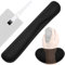 FANWINKJ Set 2 Pièces Repose Poignets Clavier & Souris avec Brosse | Mousse Mémoire | Design Ergonomique | Anti-Dérapant Lavable - pour Télétravail/Bureau/Gaming (Noir)