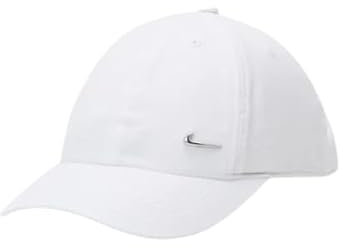 Nike Unisex's NAN DRI-FIT Metal Swoosh Club Backpack, White, Medium