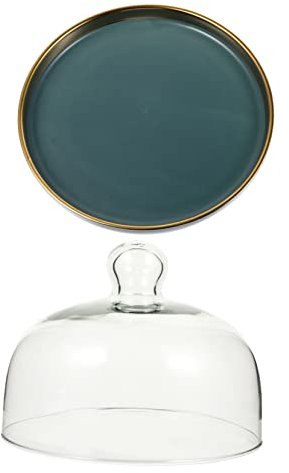 Cabilock 1 Set tortiera in portafrutta fruttiera padella per toast chard cupola vassoi per biscotti con coperchi tortiera con coperchio in kit copripiatto in ceramica Bicchiere