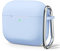 Oakxco Silicone Case for Airpods 4th Generation 2024 with Keychain, Thin Slim Soft TPU Skin Rubber Gel Cute Airpods Case 4 Gen Cover Aesthetic Accessories for Women Men, Light Blue
