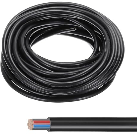 QUARKZMAN 33FT 24AWG 8 Conductor Cable Eléctrico, 24/8 Cobre Estañado Altamente Flexible Calibre 24 Cable Eléctrico Para Cableado Barcos Cableado Casa Sistemas Alarma Luces Portátiles