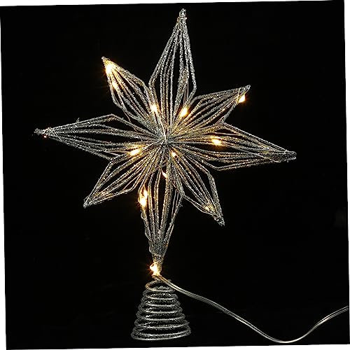 Zerodeko Puntale Per Albero Di Natale Con Stella Luminosa Puntale Per Albero Di Natale Per Decorazioni Per La Casa