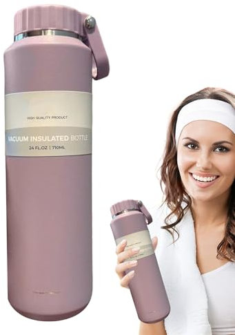 Bouteille d'eau à vide isolée, bouteille d'eau en acier inoxydable,Flash de randonnée en acier inoxydable | Bouteille portable sous vide à l'épreuve des fuites à l'épreuve des fuites pour les sports d