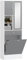 HOMCOM Badezimmerschrank, hoch, mit Wäschekorb und Spiegel, Aufbewahrungsmöbel mit Türen, 2 offenen Fächern, Schublade und verstellbarem Regal, 62 x 28,3 x 181 cm, Grau und Weiß
