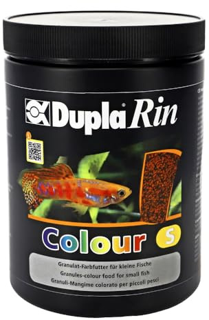 Dupla DuplaRin Granulat Colour S I 500 g I färgförstärkande granulatfoder för små söt- och havsvattenfiskar I Prydnadsfiskfoder för intensiva färger och god tillväxt I näringsrikt fiskfoder