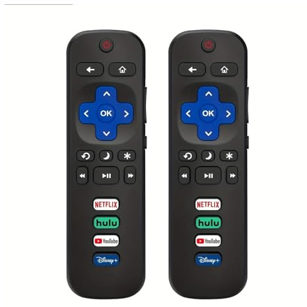 2 Fernbedienungen, Kompatibel Mit TC, Roku, Hisense, Onn Roku, Philips, Smart-TV
