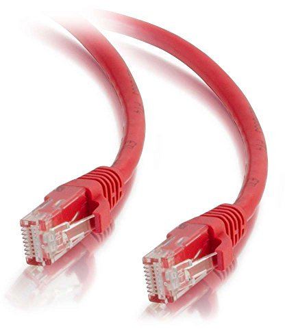 C2G 83226 7M RED Cat5e Ethernet RJ45 High Speed Network Cable, LAN Lead Cat5e Unshielded PVC UTP Patch Cable