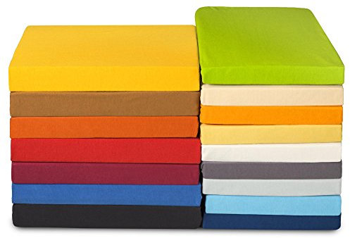 CelinaTex High-Line Spannbettlaken 200 x 220 cm Bordeaux rot Mako Baumwolle 180g/qm Bettlaken Jersey Spannbetttuch