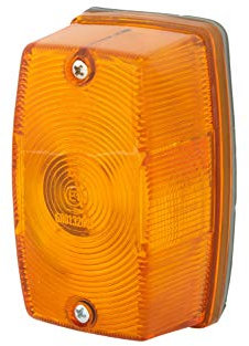 HELLA 2BA 002 324-021 Blinkleuchte - Halogen - 12/24V - Anbau/geschraubt - Lichtscheibenfarbe: gelb - Stecker: Euroflachstecker - seitlicher Anbau/vorne/rechts - Menge: 1