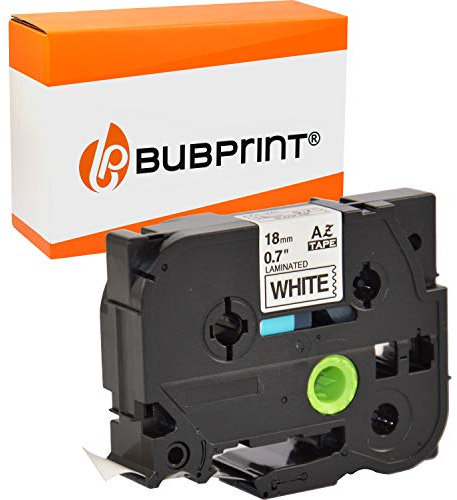 Bubprint TZE-241 kompatibel als Ersatz für Brother P-touch Bänder 18mm TZE-241 TZE 241 für P-Touch 1000 1750 1800 1850 1950 210E 220 2400 2430pc 2450dx 2460 2470 2480 2730 Schwarz auf Weiß