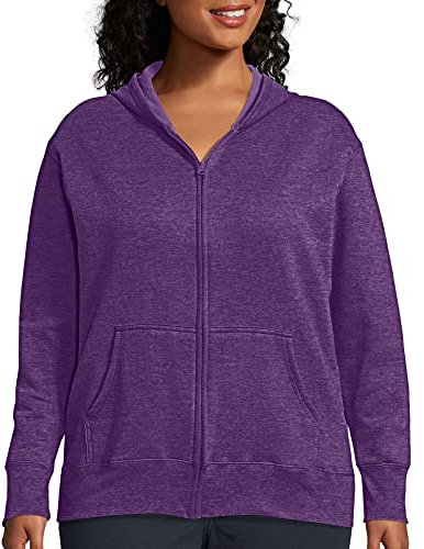 Just My Size Felpa con cappuccio EcoSmart da donna, Viola Splendor Heather, XXL