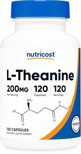 Nutricost L-Theanine 200mg, 120 Capsules, Double Strength, Gluten Free