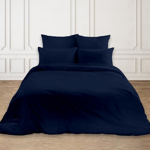 Rohi Easy Care plain Super King Duvet Cover set – Soft & Breathable White Bedding Set – Button Closure – Anti Allergy Quilt Cover Set with Pillowcases (Super King, White)