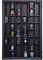 Gallery Solutions - Black Wall-Mounted - Curio & Shot Glass Display Case - 17x26 Glass Door - Bar Accessories - Collectible - Miniature Glassware - Bar Accessories