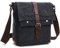 LOSMILE Herren Umhängetasche Schultertasche Kuriertasche Canvas Laptop Tasche Messenger Bag für Arbeit und Schule. (M, Shwarz)