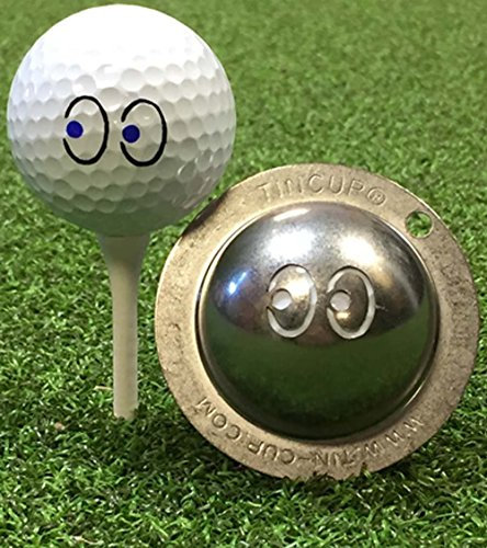 leyueyua Tin Cup Eyes on the Prize Golf Ball Custom Marker Alignment Tool