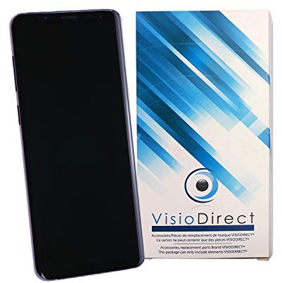Visiodirect Ecran Complet pour Samsung Galaxy S9 G960F téléphone Portable Noir vitre Tactile + écran LCD sur Chassis