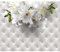 decomonkey Fototapete selbstklebend Blumen Leder 392x280 cm XL Selbstklebende Tapeten Wand Fototapeten Tapete Wandtapete klebend Klebefolie Lilien Lederoptik