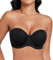 DotVol Damen Trägerloser BH Rückenfrei Ohne Träger Push Up Büstenhalter mit Geformte Cups für Abendkleider Ballkleider Brautkleider(80H,Schwarz)