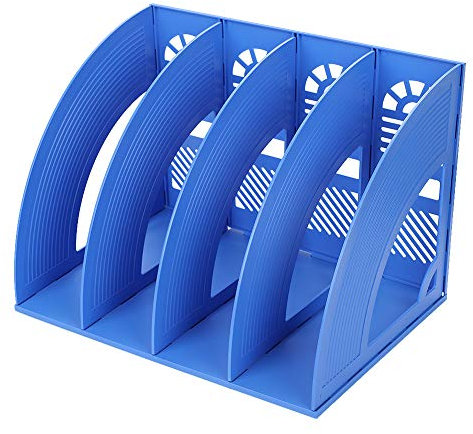 Tisch Organizer 4 Fächer Schreibtisch Ablagesystem Plastik Stehsammler Office Dokumente Organisator Bücher Papier Briefe Ordnungssystem Abnehmbar Buchhalter Büro Haushalt Buchständer