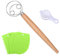 Danish Dough Whisk Large Hand Mixer, Axpdefi 13 Stainless Steel & Wooden Danish Whisks - Dutch Style Bread Dough Handle Kitchen Baking Tools for Bread, Batter, Cake, Pastry (Green)