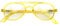 LONDON MOLE Eyewear | Trooper Reading Glasses | Pilot Glasses | Cool Readers | Men's Women's Unisex | Spring Hinges | Transparent Yellow | magnification +1.0