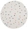 payé Teppich Rund Kinderzimmer - Cream - 120x120cm - Spielteppich Bunte Punkte Kurzflor Kinderteppich - Oeko-Tex Standard 100