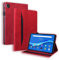 Auslbin Custodia per Lenovo Tab M10 FHD Plus 10.3 Pollice TB-X606X/X606F,Cuoio Premium PU Cover per iPad Tablet con funzione di supporto e Slot per schede,[Sleep/Wake Automatica funzione],Rosso
