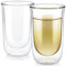 Teabloom Tulip Isolierte Gläser für Tee, Kaffee und andere Getränke – doppelwandiges Borosilikatglas hält Getränke heiß / kalt, 340 ml (2er-Set)