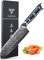 SANMUZUO Damas Couteau de Santoku avec Lame 18 cm Professionnel Couteau de Cuisine en Japonais VG-10 67 Couche Damas Acier avec Poignée en résine(Noir étoilé) - Xuan Série