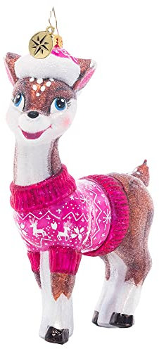 Christopher Radko Handgefertigtes europäisches Glas, Weihnachtsdekoration, gemütlich, Hirsch