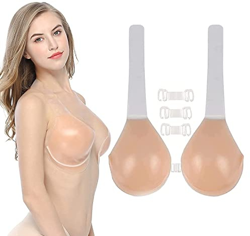 Invisilift Bra for Large Breast, Invisilift Bra, Invisilift Conceal Lift Bra Reusable, Sticky Bra Invisilift Strapless Adhesive, Breast Lift Adhesive Bra for Large Breasts (F,A)
