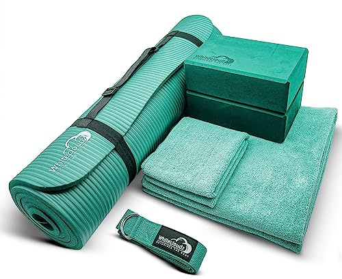 WHITECLOUDZ 7-teiliges Yogamatten-Set, Yoga-Set mit Trainingsmatte für