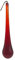 Christoph Palme Kristall-Tropfen 100x19mm mit Messing Haken Kristallglas Tropfen zum Aufhängen (Rot (Ruby))