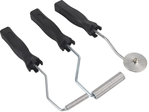 ANKROYU Fiberglas-Werkzeuge, 3-teiliges Aluminium-Fiberglas-Blasenpaddel-Werkzeug, Laminat-Rollen-Set, Gezahntes Aluminium-Fiberglas-Blasenpaddel-Werkzeug, Gezahnt Für GFK-Formen