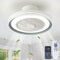 IZOWE Ceiling Fan 40CM Modern LED Ceiling Fans with Lights Reversible 6 Speed Ceiling Fans with Lights and Remote 3 Color Ceiling Light Fan Dimmable Flush Mount Ceiling Fan with Light for Bedroom
