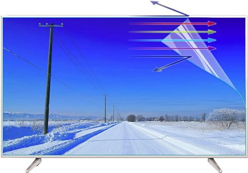 CIADAZ 65 inch Anti Glare TV Screen Protector Matte Film, Anti Blue Light Frosted Anti-Radiation and Anti UV Eye Protective Film, for Samsung, Sony, Sharp, Hisense, LG, TCL Etc / 65in 1429x804mm