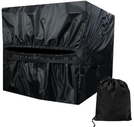 bellv Oxford Cloth Cover, Pool Heater Guard, Swimming Pool Pump Cover Supplies, Dust Proof Pool Heater Cover, Multifunctional Black Pool Heat Pump Covers for Four Seasons